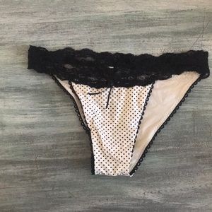 Beach Bunny Black & White Polka Dot Bikini Bottom